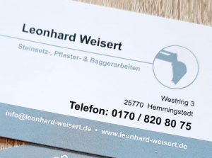 Kontakt Leonhard Weisert, 25770 Hemmingstedt